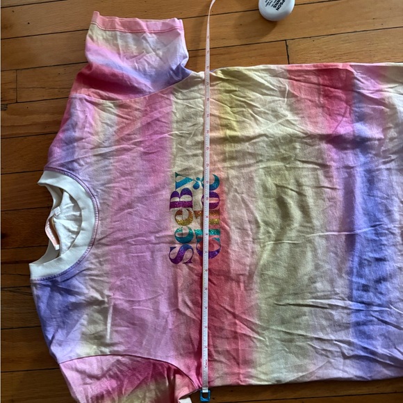 See By Chloe Pink and Yellow Short Sleeve Tee - Picture 2 of 3